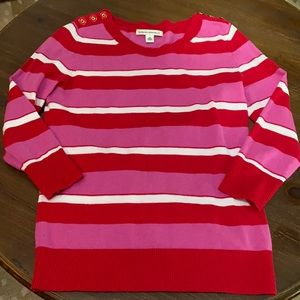 Banana Republic Striped Sweater with Buttons
